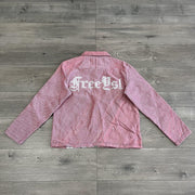 Free Thug Print Zipped Jacket