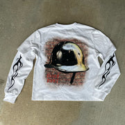 Fake Two Boy Scout Print Long Sleeve T-Shirt