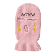 Personalized coin three-hole hat warm knitted hat