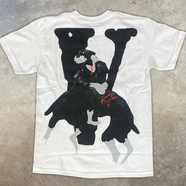 Fashion casual letter print T-shirt