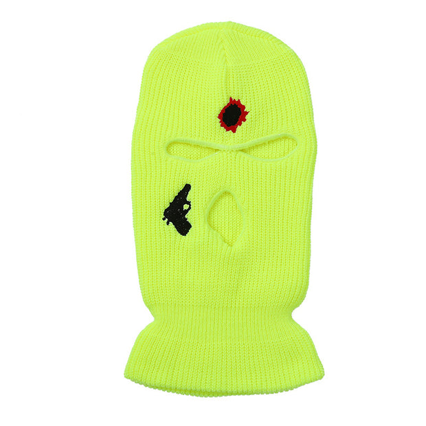 Men's and women's riding ski mask pullover knitted wool cap