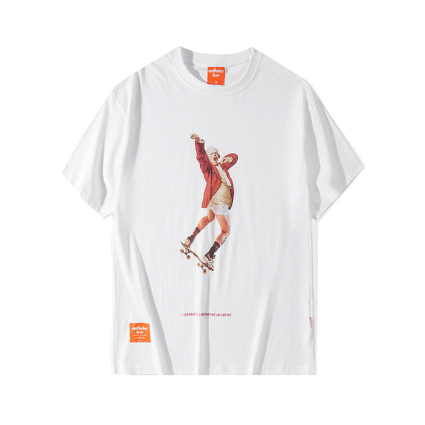 Printed loose T-shirt