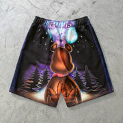 Cotton Squirrel Print Street Hip Hop Shorts