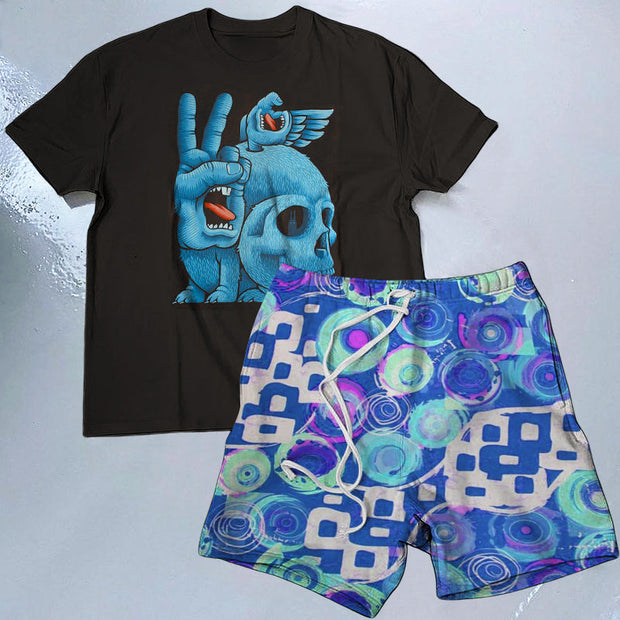 Rabbit Short Sleeve Two Piece Set