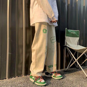 Street style loose straight wide-leg trend Hong Kong style pants