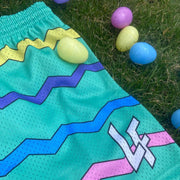 Colorful Print Street Mesh Shorts