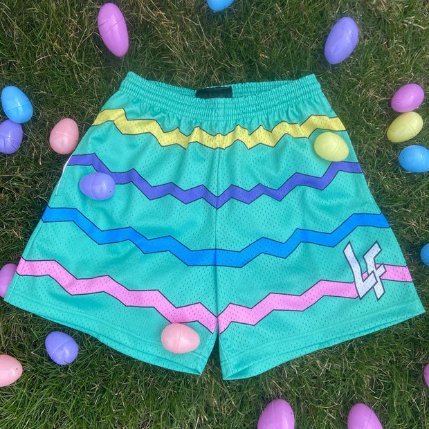 Colorful Print Street Mesh Shorts