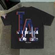Fashionable sports style printed T-shirt
