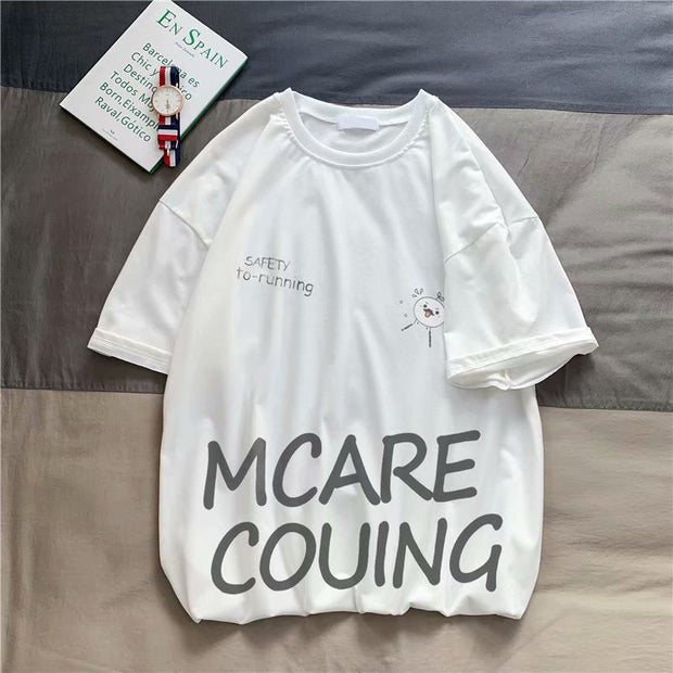 Loose trend personality fashion super fire short-sleeved t-shirt