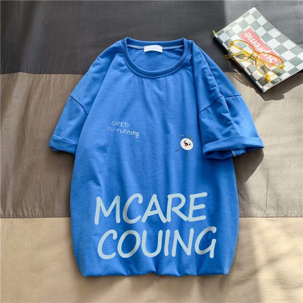 Loose trend personality fashion super fire short-sleeved t-shirt