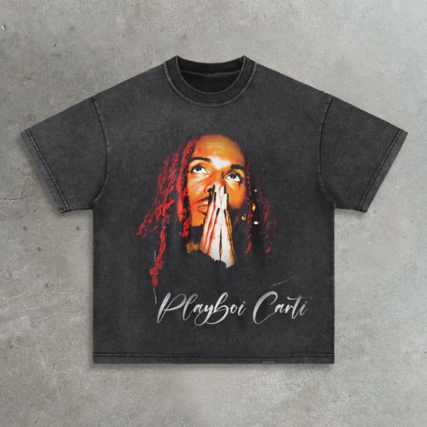 vintage washed printed T-shirt