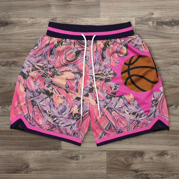 Trendy brand hip-hop mesh sports shorts
