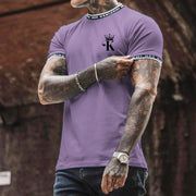 Men's casual round neck short sleeve digital printing T-shirt