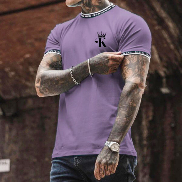 Men's casual round neck short sleeve digital printing T-shirt