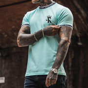 Men's casual round neck short sleeve digital printing T-shirt