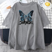 High Street Butterfly Men and Women Couple T-shirt