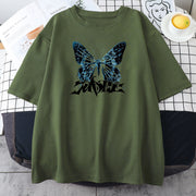 High Street Butterfly Men and Women Couple T-shirt