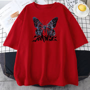 High Street Butterfly Men and Women Couple T-shirt