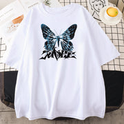 High Street Butterfly Men and Women Couple T-shirt