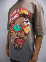 Fashionable Retro Gradient Print T-Shirt