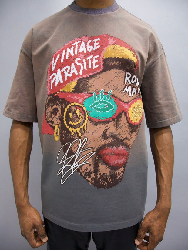 Fashionable Retro Gradient Print T-Shirt