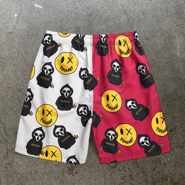 Personalized color-block print shorts