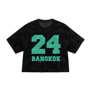 Casual personalized letter print mesh jersey
