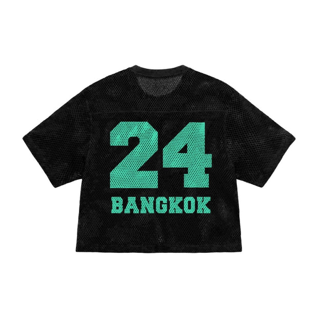 Casual personalized letter print mesh jersey
