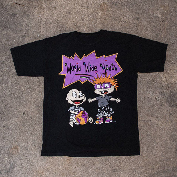 Personality printed street style short-sleeved T-shirt men