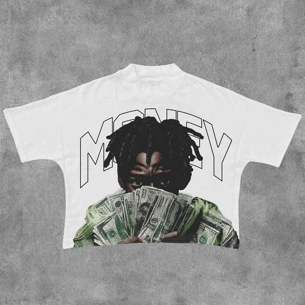 Fashion Basics Money Print Short Sleeve T-Shirt