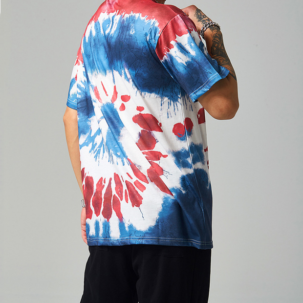 Personalized car print non-tie-dye short-sleeved T-shirt