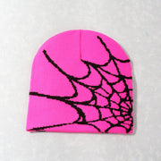 Spider web Y2K jacquard hat for men and women