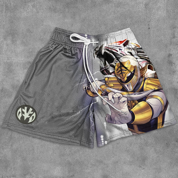 Fashionable Casual  Anime Print Mesh Pocket Shorts