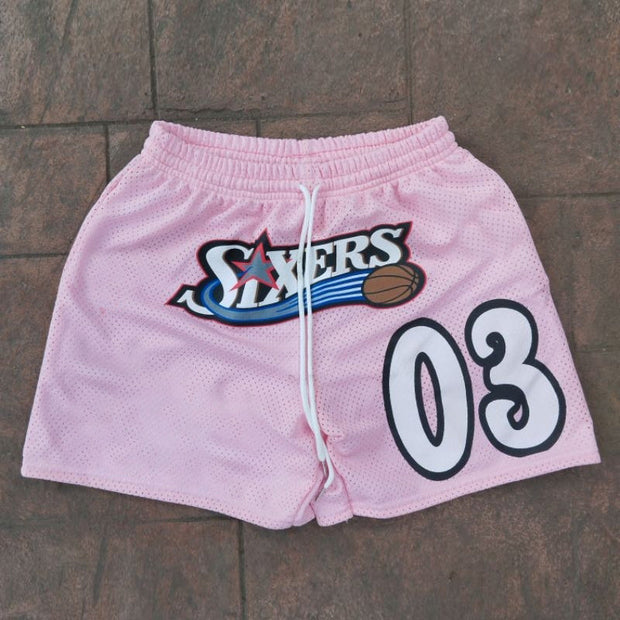 Personalized fashionable college style printed shorts