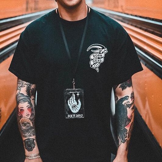 Street style personality printed T-shirt