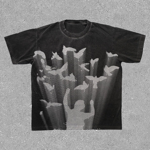 Vintage Chic Dove Print T-Shirt
