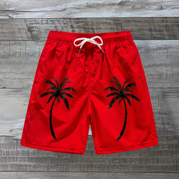 Coconut print casual swimming shorts