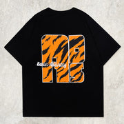 ADS Letter Tiger Pattern Graphic Tee