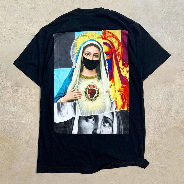 Personalized retro graphic print T-shirt