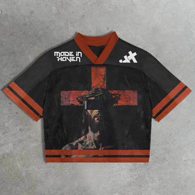 Saints casual mesh jersey