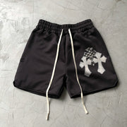 Personality Retro Graffiti Cross Street Shorts