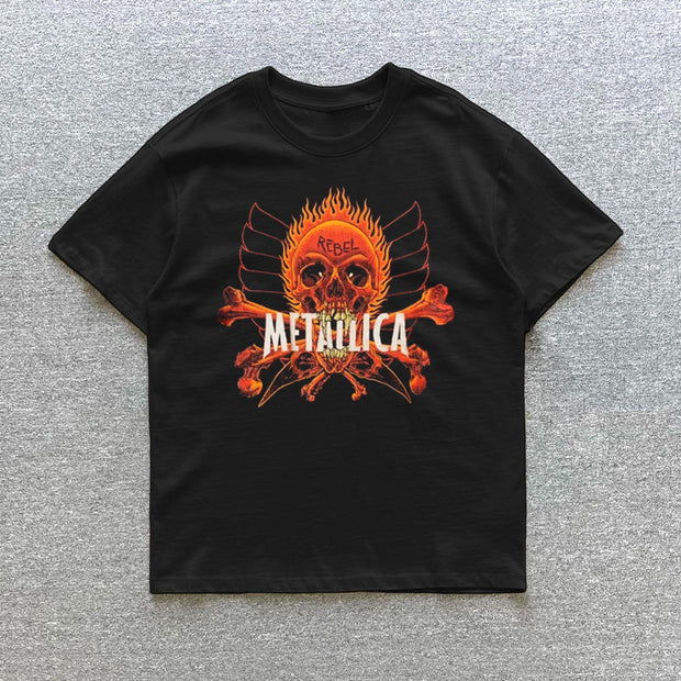 Skull Print Short Sleeve T-Shirt