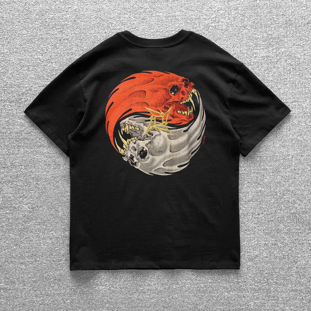 Skull Print Short Sleeve T-Shirt