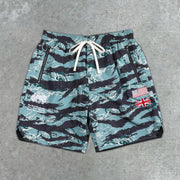 Fashionable personality tiger camouflage shorts