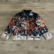 Fashion Sports Print Long Sleeve Zipped Jacket