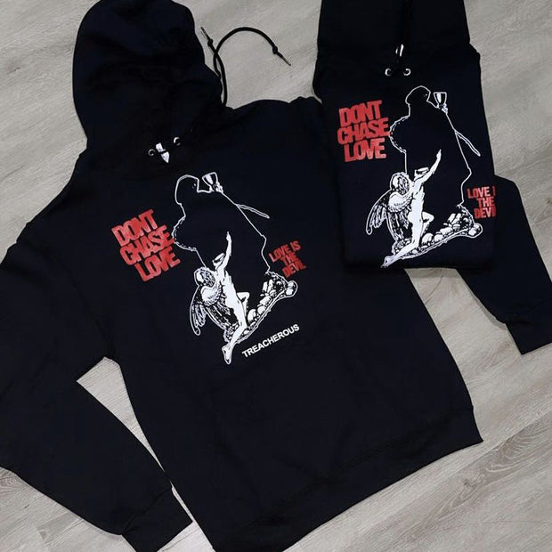 Fashionable long-sleeved printed hoodie for men and women