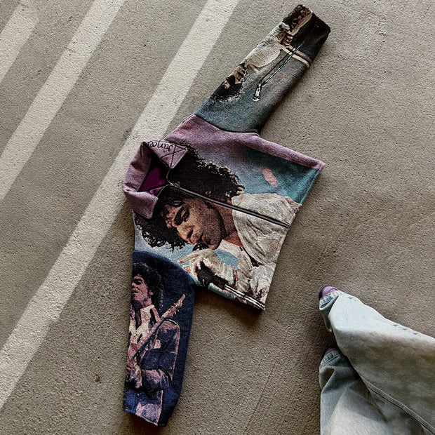 Legend Character Print Long Sleeve Zipped Jacket