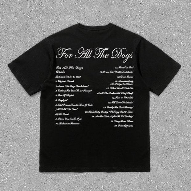 Casual personalized printed loose T-shirt