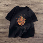 Street style butterfly print fashion T-shirt