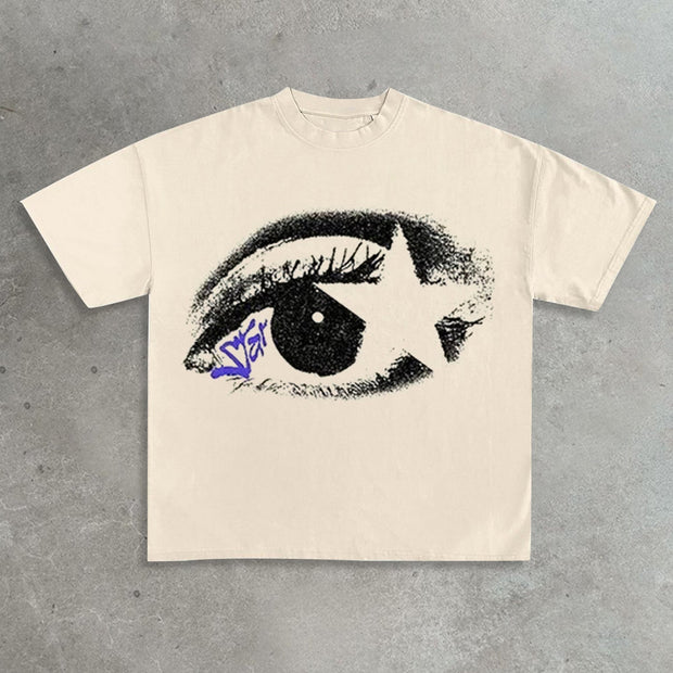 eye print T-shirt
